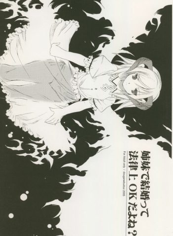 (Reitaisai 2) [Douganebuibui (Aburidashi Zakuro)] Shimai de Kekkontte Houritsujou OK dayone? | Is it legal for sisters to marry? (Touhou Project)