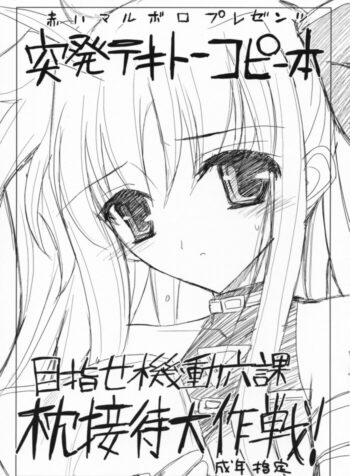 (COMIC1) [Akai Marlboro (Aka Marl)] Toppatsu Tekitou Copybon Mezase Kidou Rokka Makura Settai Daisakusen! (Mahou Shoujo Lyrical Nanoha)