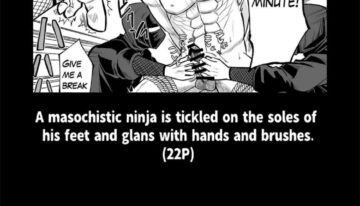 [BG Honda] A masochistic ninja is tickled on the soles of his feet and glans with hands and brushes [English]